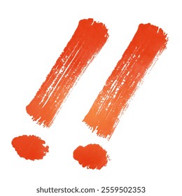 Hand drawn Red Brushstroke Exclamation Mark
