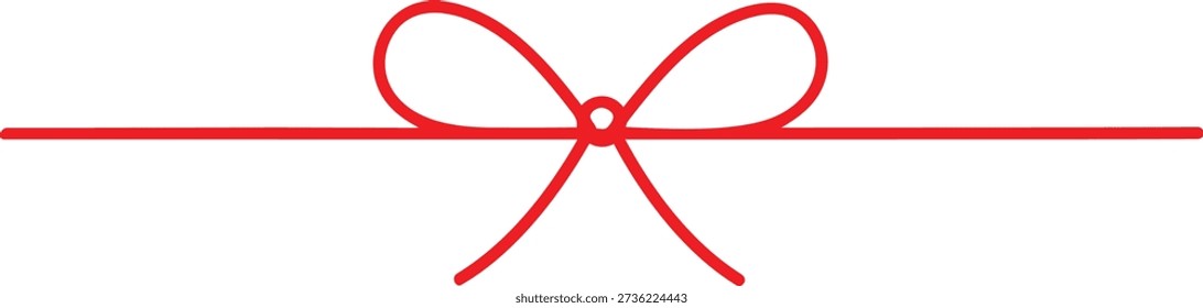 Hand drawn red doodle gift bow sketch vector illustration for holiday present decoration