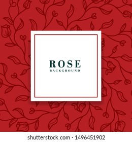hand drawn red floral background