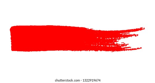 Hand drawn red grunge brush stroke. Creative Design Element for frame, logo, banner, wallpaper