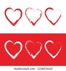 Hand drawn Red heart