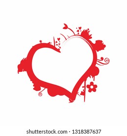 Hand drawn Red heart