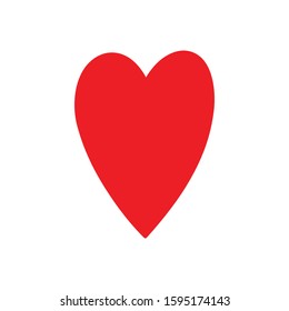 Hand drawn red heart on white background. Vector illustration. Scribble heart. Love concept for Valentine's Day