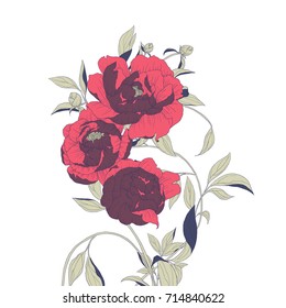 Rose Motifflower Design Elements Vector Stock Vector (Royalty Free ...