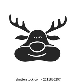 Hand drawn Reindeer the moose vector illustration