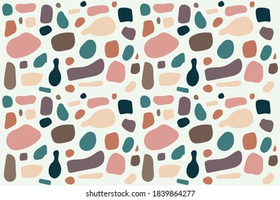 Hand drawn repeat pattern in natural earthy colours