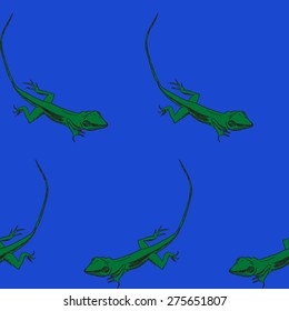 hand drawn reptile seamless pattern
