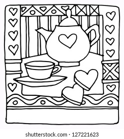 Hand drawn restaurant menu design