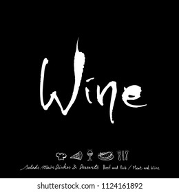 
Hand drawn restaurant poster  / food menu illustrations - vector
