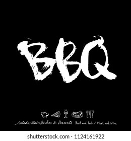 
Hand drawn restaurant poster  / food menu illustrations - vector
