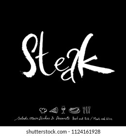 
Hand drawn restaurant poster  / food menu illustrations - vector
