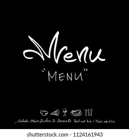 
Hand drawn restaurant poster  / food menu illustrations - vector
