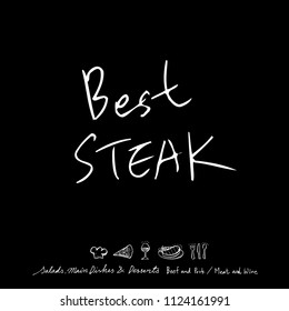
Hand drawn restaurant poster  / food menu illustrations - vector
