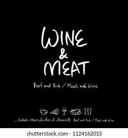 
Hand drawn restaurant poster  / food menu illustrations - vector
