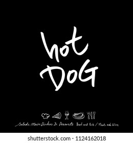 
Hand drawn restaurant poster  / food menu illustrations - vector
