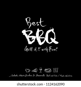 
Hand drawn restaurant poster  / food menu illustrations - vector

