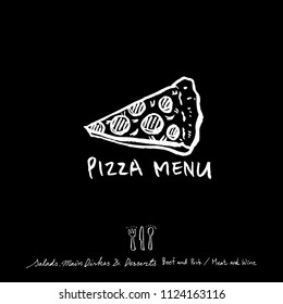 Hand drawn restaurant poster  / food menu illustrations - vector