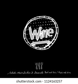 Hand drawn restaurant poster  / food menu illustrations - vector