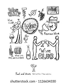 Hand drawn restaurant poster  / food menu illustrations - vector