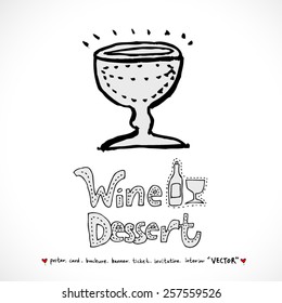 Hand drawn restaurant poster illustrations - vector