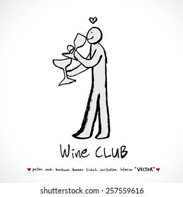 Hand drawn restaurant poster illustrations - vector