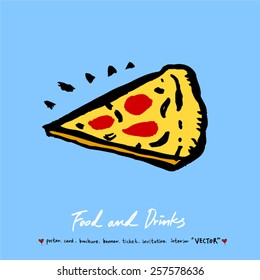 Hand drawn restaurant poster illustrations - vector