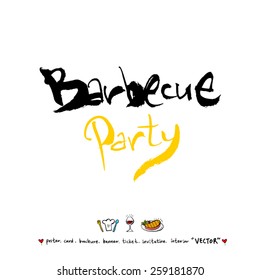 Hand drawn restaurant poster illustrations - vector
