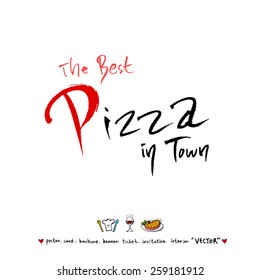 Hand drawn restaurant poster illustrations - vector