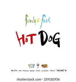 Hand drawn restaurant poster illustrations - vector
