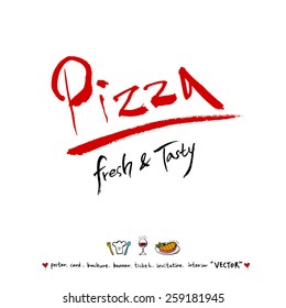 Hand drawn restaurant poster illustrations - vector