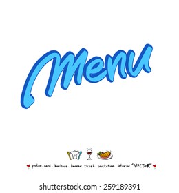 Hand drawn restaurant poster illustrations - vector