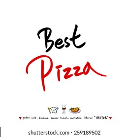 Hand drawn restaurant poster illustrations - vector