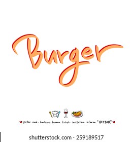 Hand drawn restaurant poster illustrations - vector