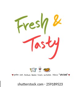 Hand drawn restaurant poster illustrations - vector