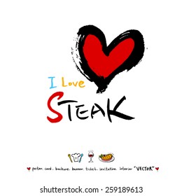 Hand drawn restaurant poster illustrations - vector