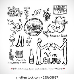 Hand drawn restaurant poster - vector