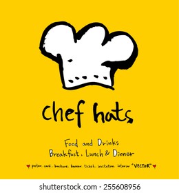 Hand drawn restaurant poster - vector 