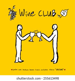 Hand drawn restaurant poster - vector