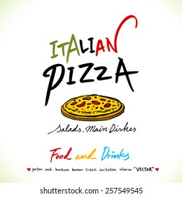 Hand drawn restaurant poster - vector