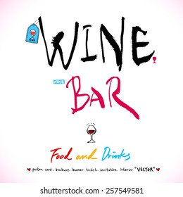 Hand drawn restaurant poster - vector