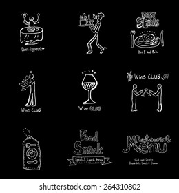 Hand drawn restaurant poster - vector