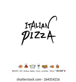 Hand drawn restaurant poster - vector