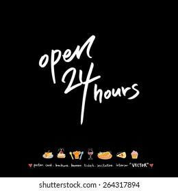 Hand drawn restaurant poster - vector
