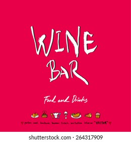 Hand drawn restaurant poster - vector