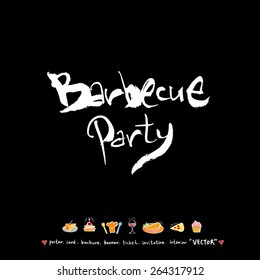 Hand drawn restaurant poster - vector