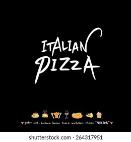 Hand drawn restaurant poster - vector