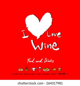 Hand drawn restaurant poster - vector