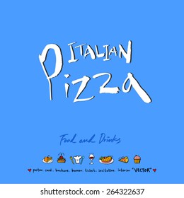 Hand drawn restaurant poster - vector