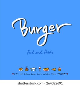 Hand drawn restaurant poster - vector