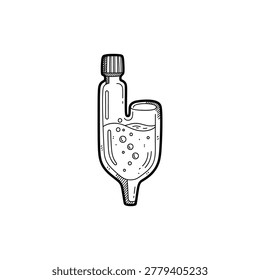 Hand Drawn Retro Airlock Fermentation Lock Plastic